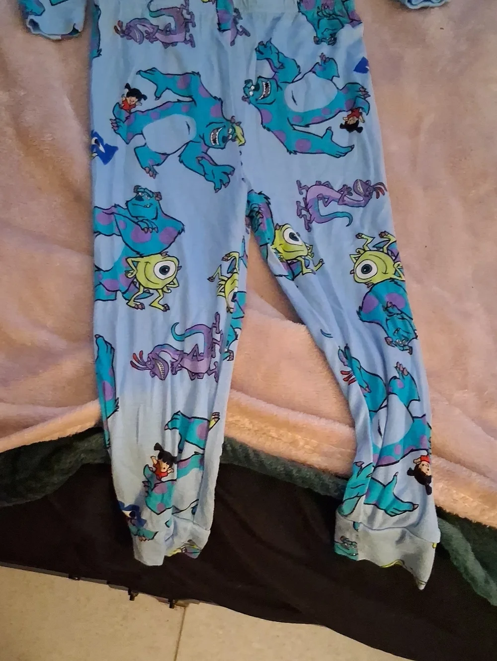 Kids Blue Monsters-Inc Character Two -Piece -Pajamas